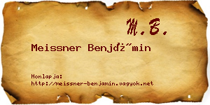 Meissner Benjámin névjegykártya