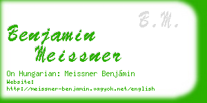 benjamin meissner business card